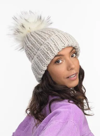 Chunky Knit Faux Fur