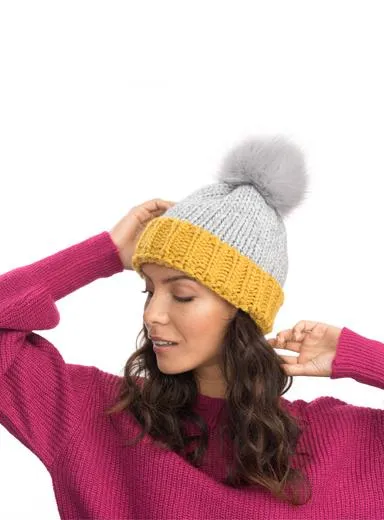 Chunky Knit Faux Fur