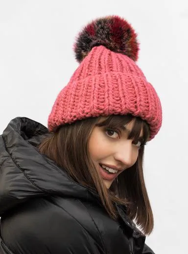 Chunky Knit Faux Fur