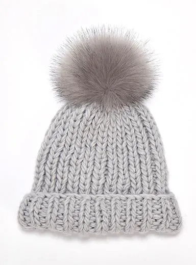 Chunky Knit Faux Fur