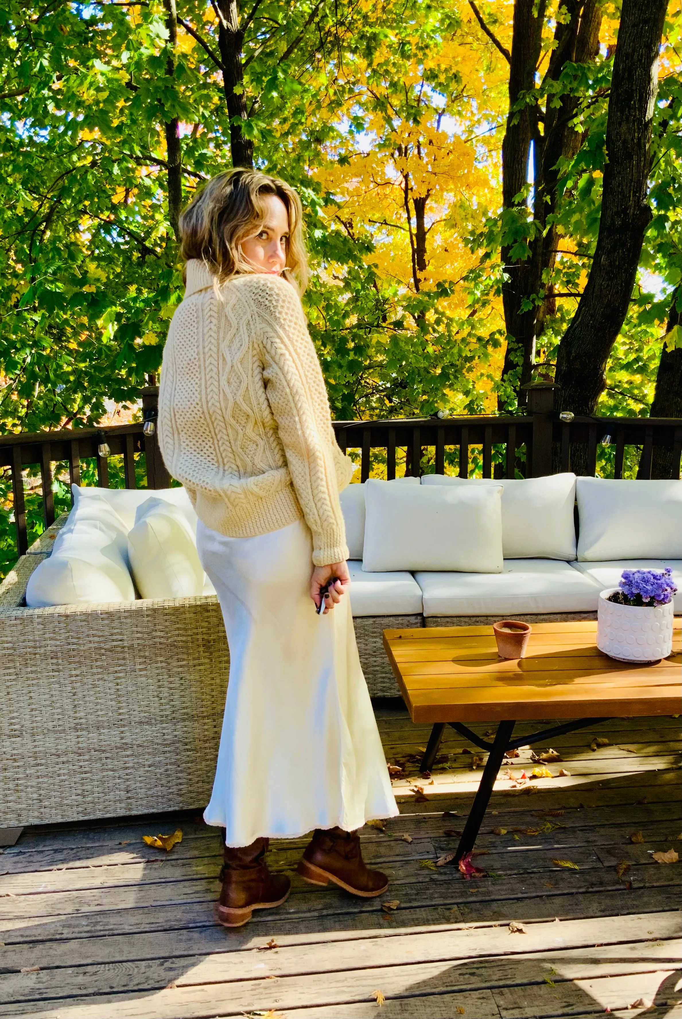 Chunky Knit Pure Irish Wool Cardigan - 70s - 70G