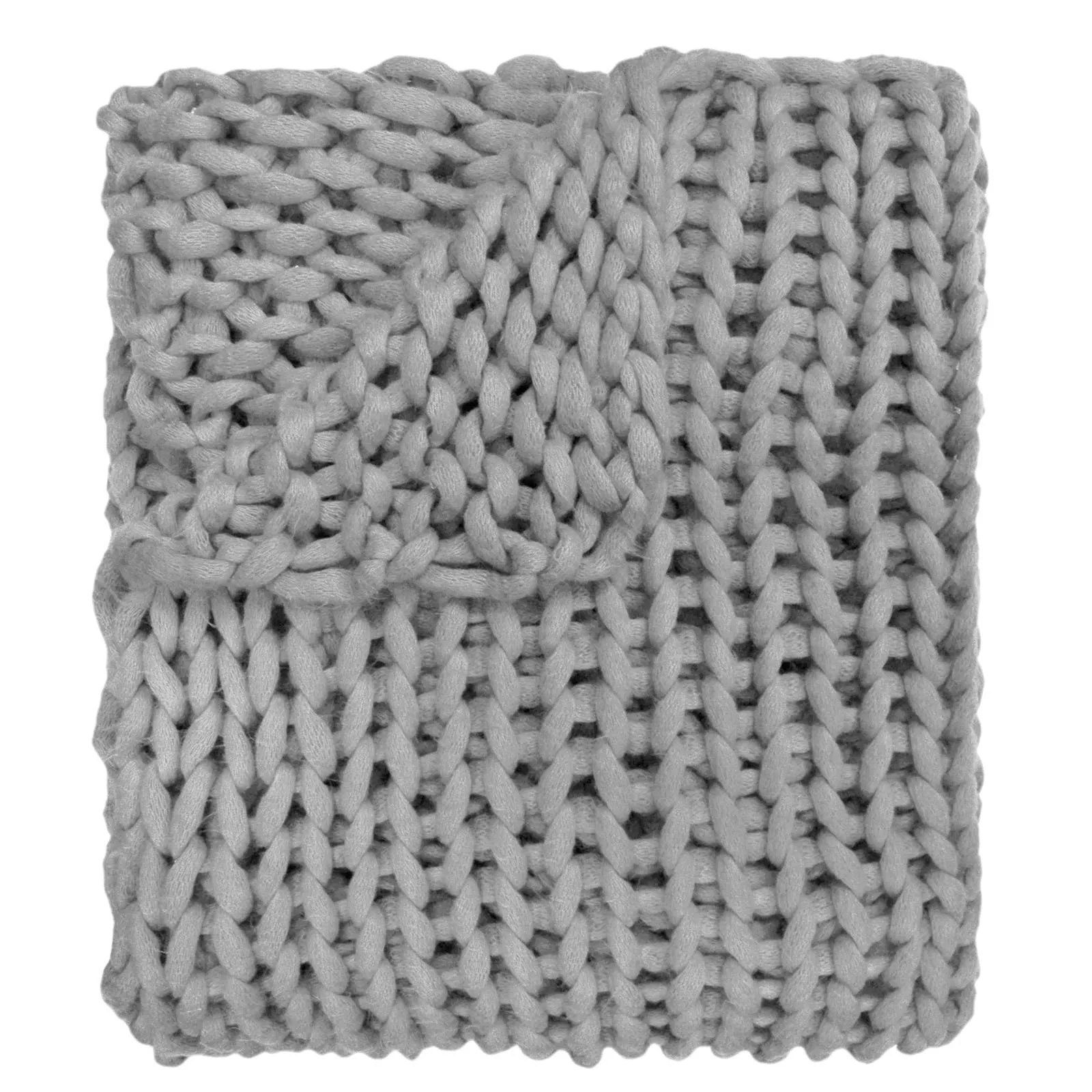 Chunky Knit Throw in Camel
