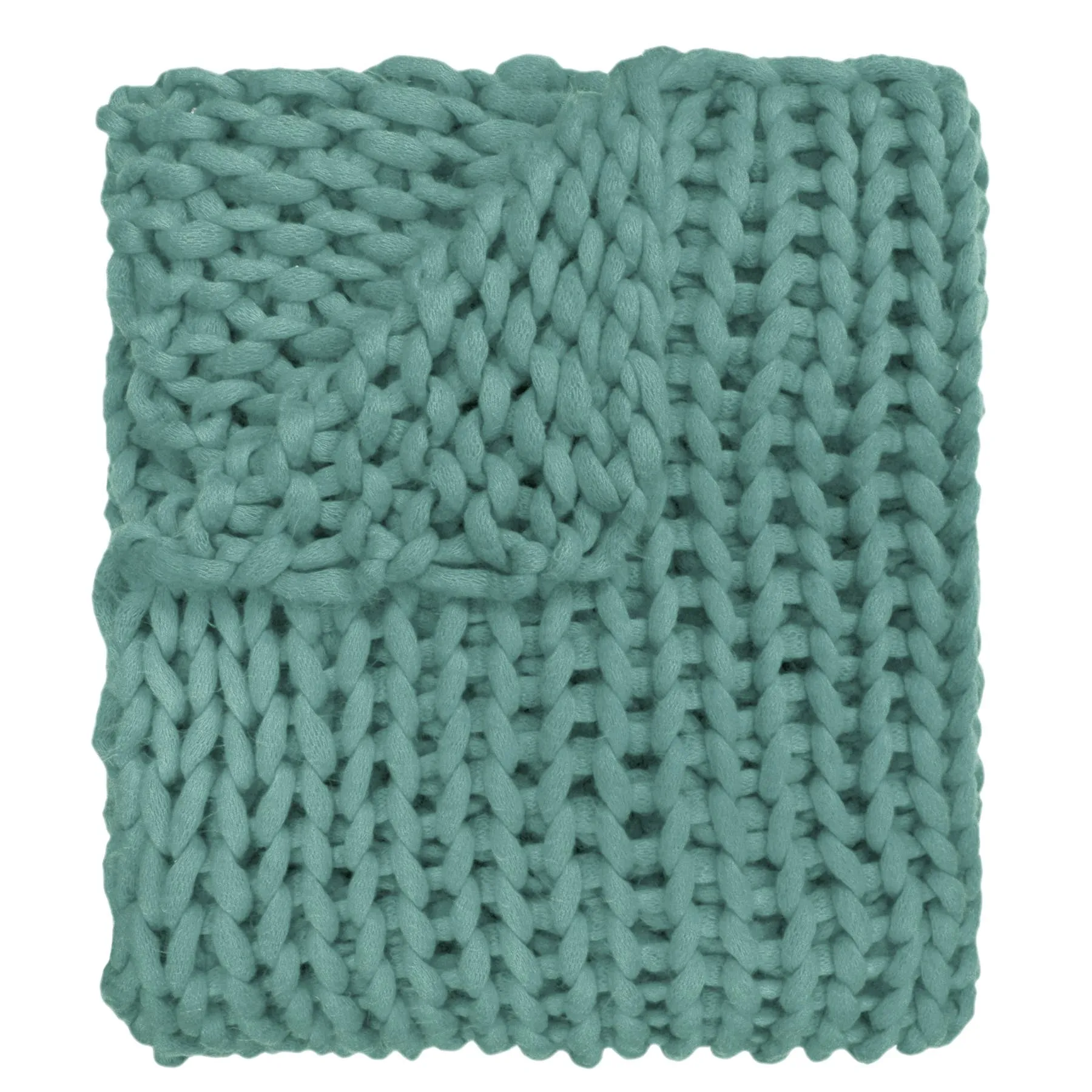 Chunky Knit Throw in Camel