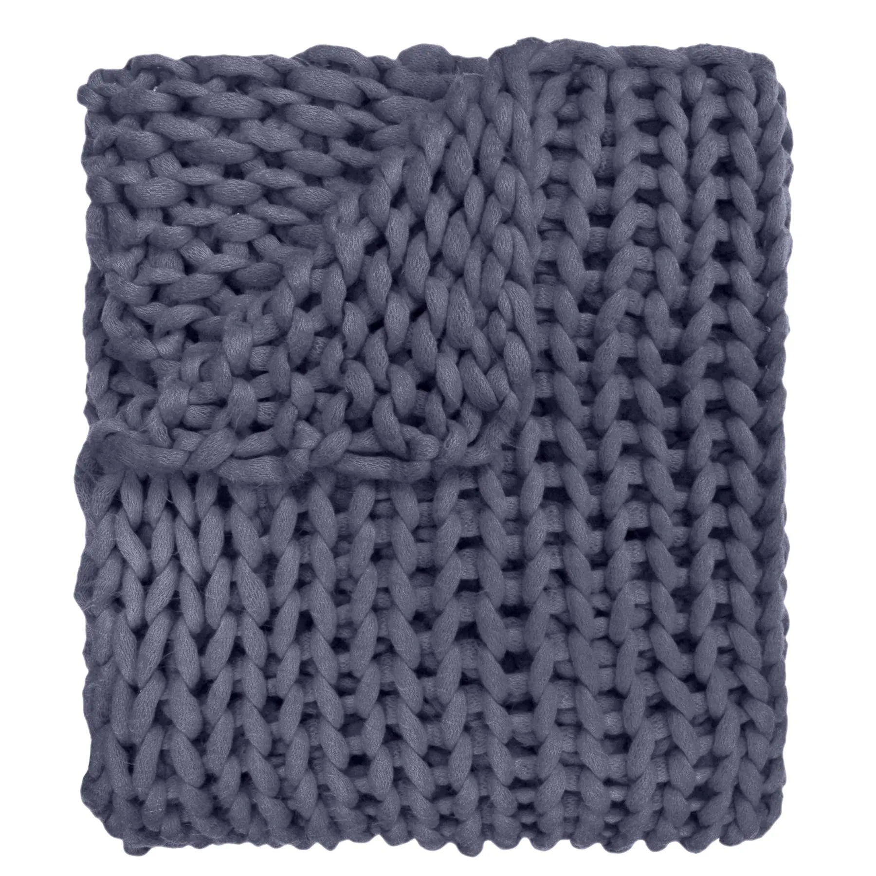Chunky Knit Throw in Camel