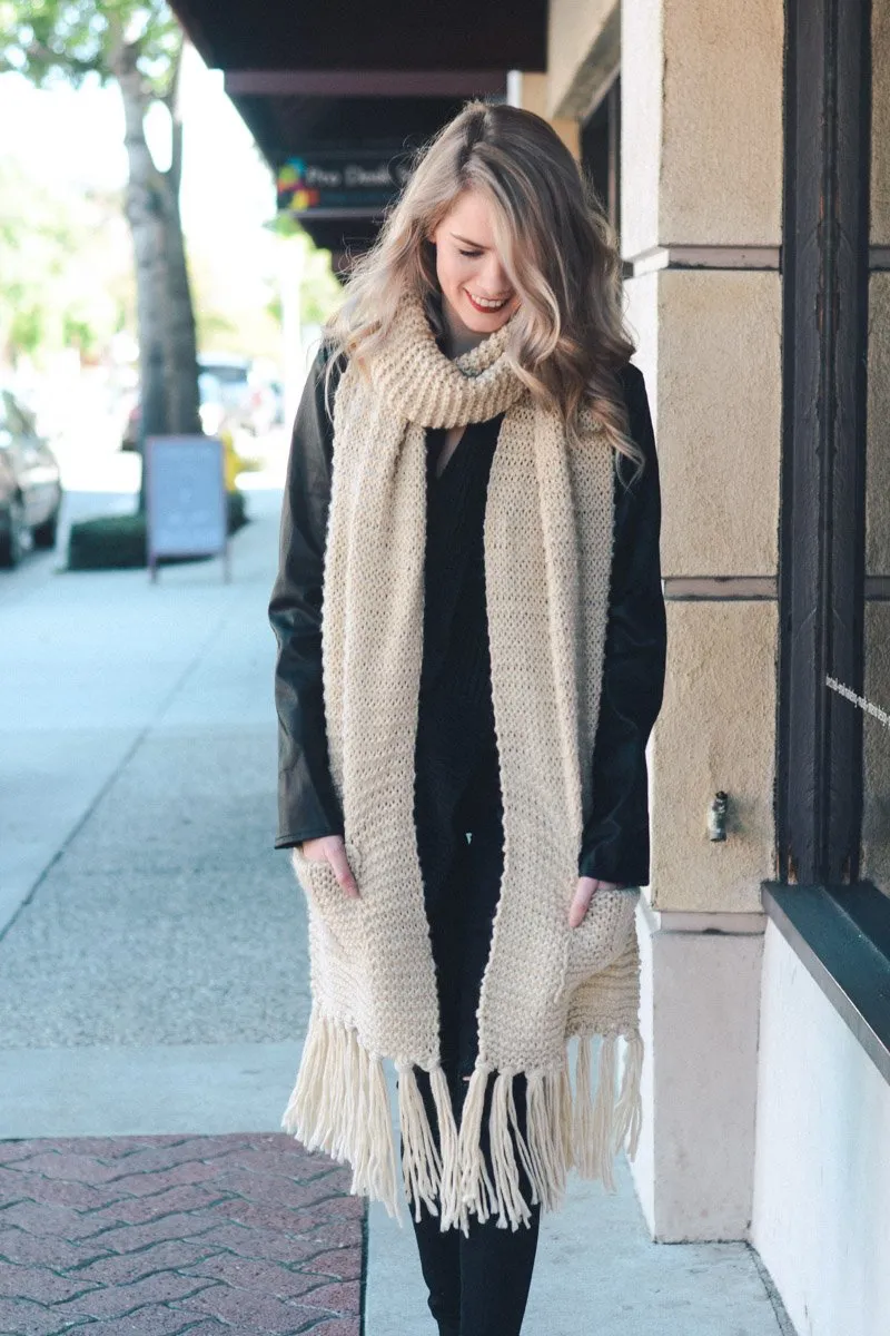 Chunky Oversized Pocket Scarf (7 colors)