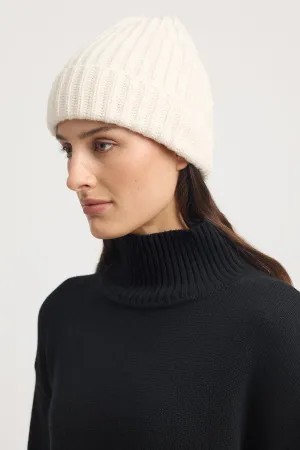 Chunky Wool Beanie | Ivory