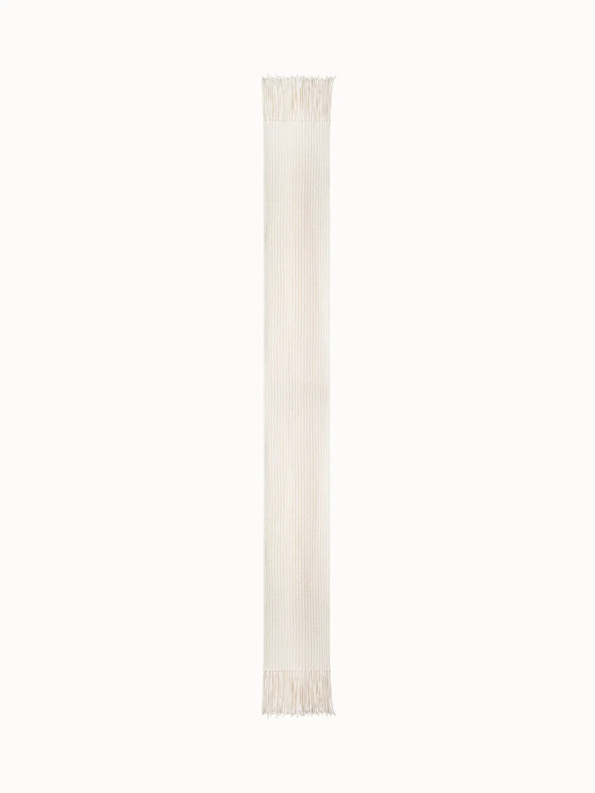 Chunky Wool Cashmere Knit Scarf with Fringe