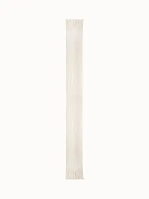 Chunky Wool Cashmere Knit Scarf with Fringe
