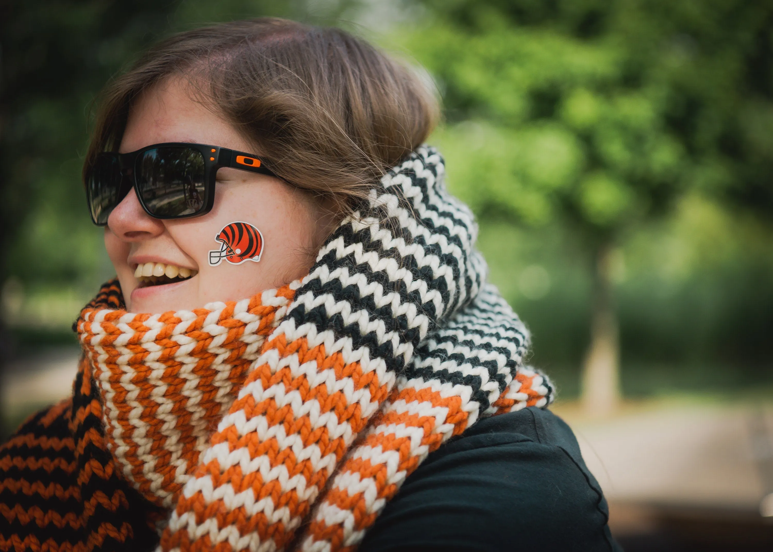 Cincinnati  Football Club Scarf,  Knitted Scarf, Knit Scarf Women, Handmade Gift For Her, Long Chunky Warm Scarf, Neck Warmer