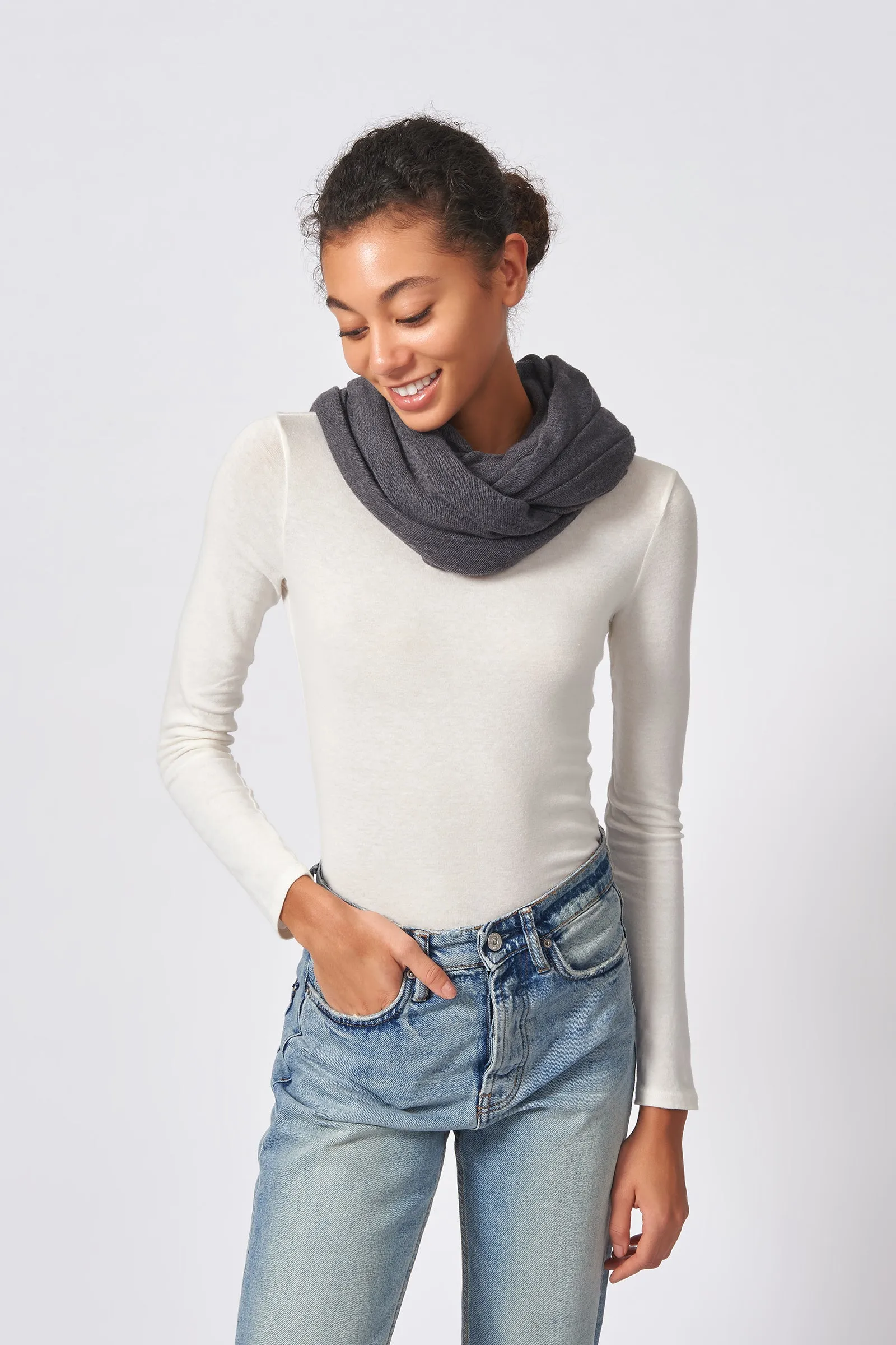 Circle Scarf - Charcoal
