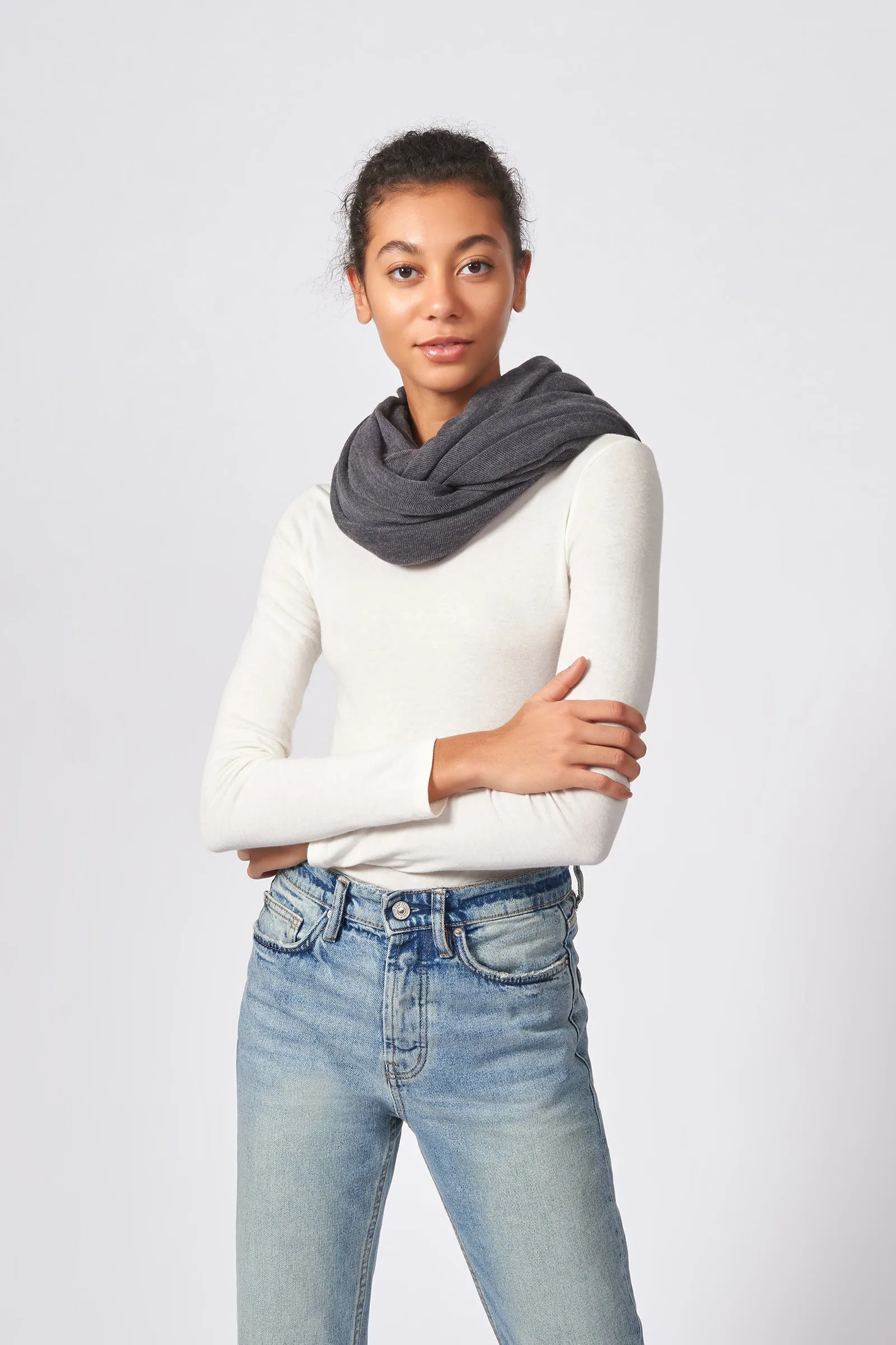 Circle Scarf - Charcoal