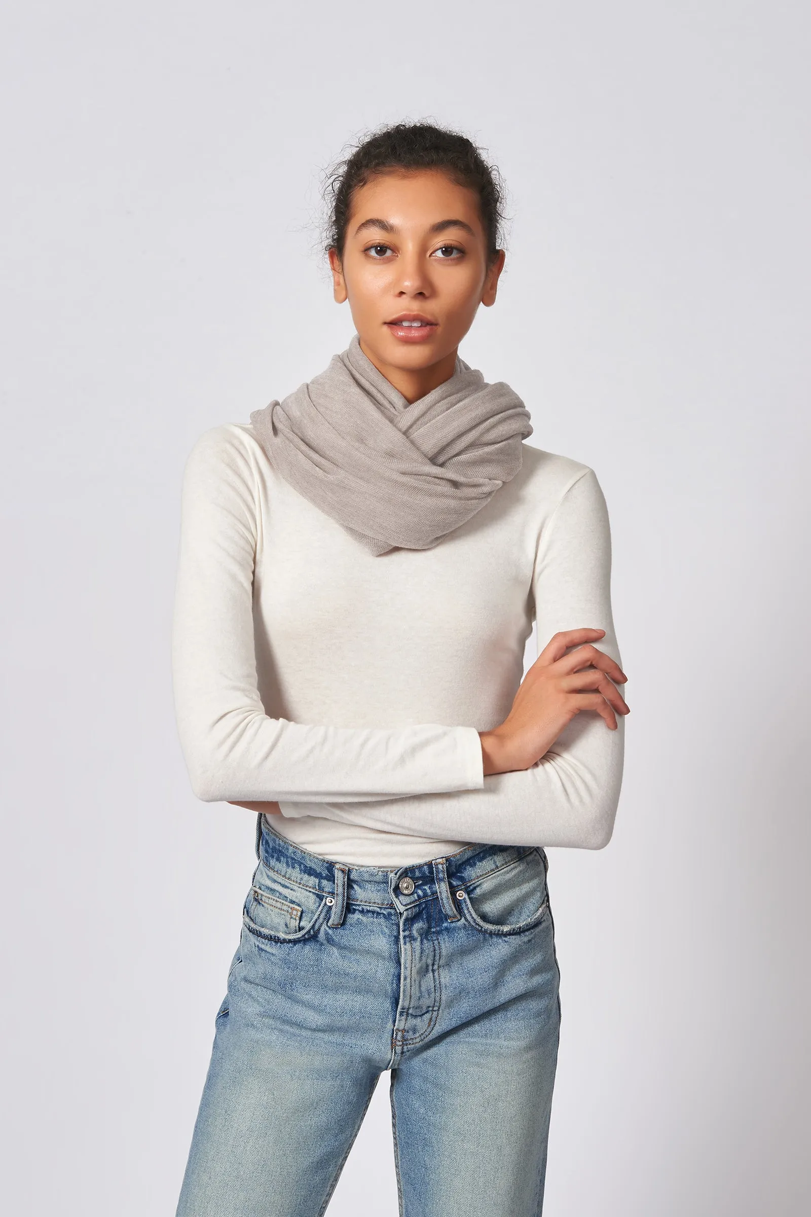 Circle Scarf - Light Beige