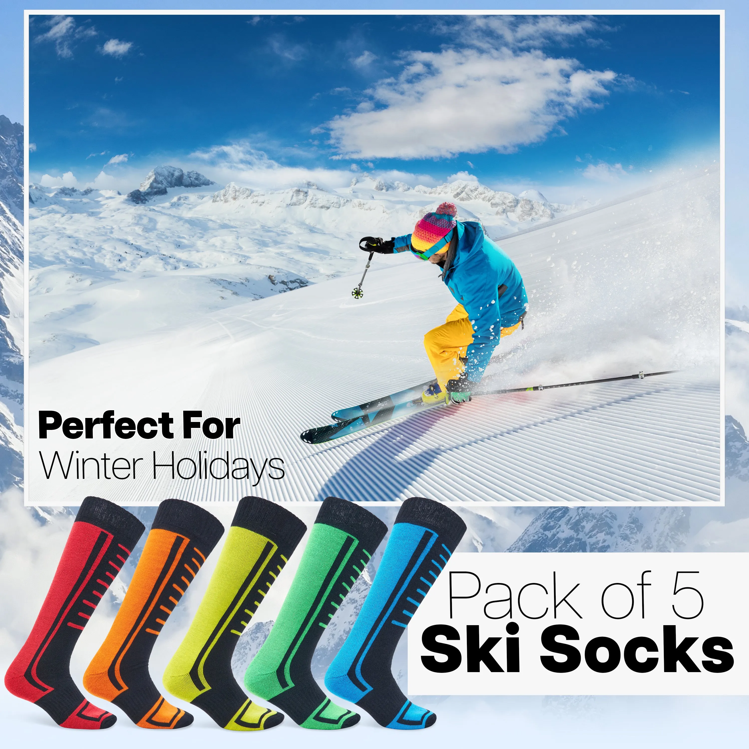 CityComfort Mens Socks Thermal Socks - Multipack -High Performance Winter Socks