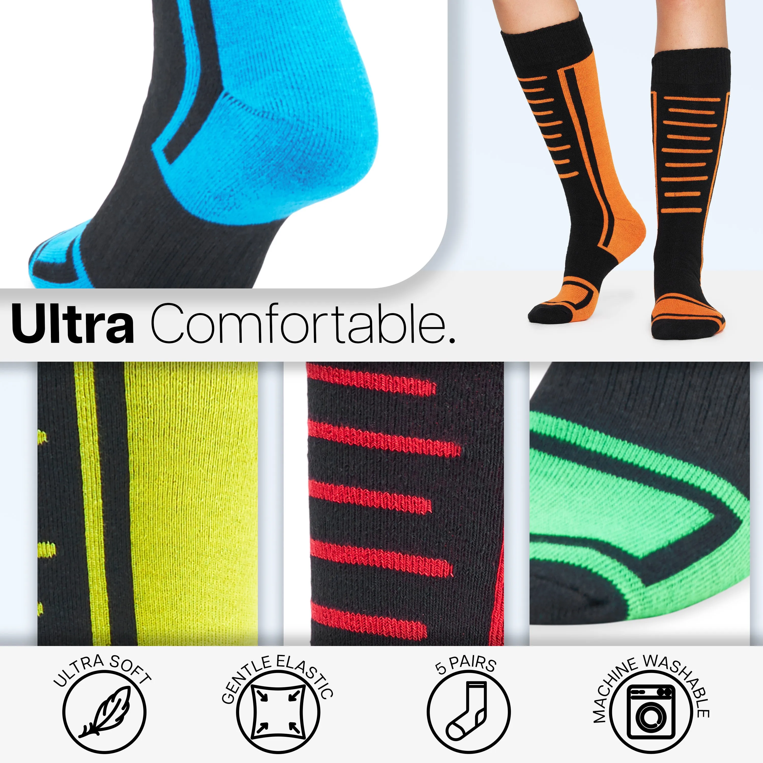 CityComfort Mens Socks Thermal Socks - Multipack -High Performance Winter Socks