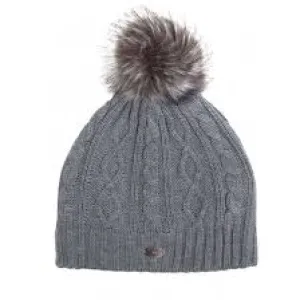 CL10350--Grey BOT Hat "Rose" w/ PomPom
