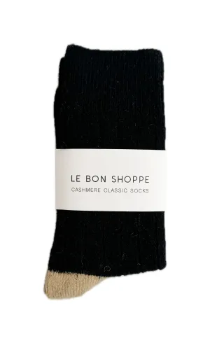 Classic Cashmere Socks in Black