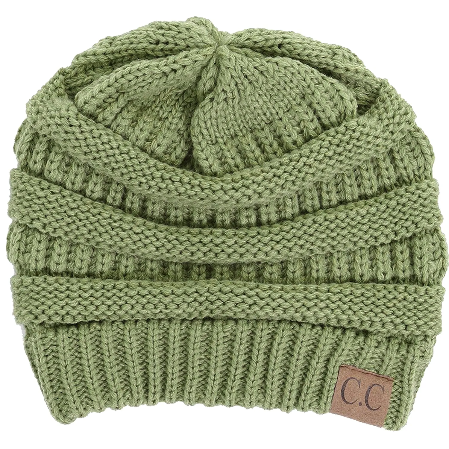 Classic Ribbed Cable Knit Beanie