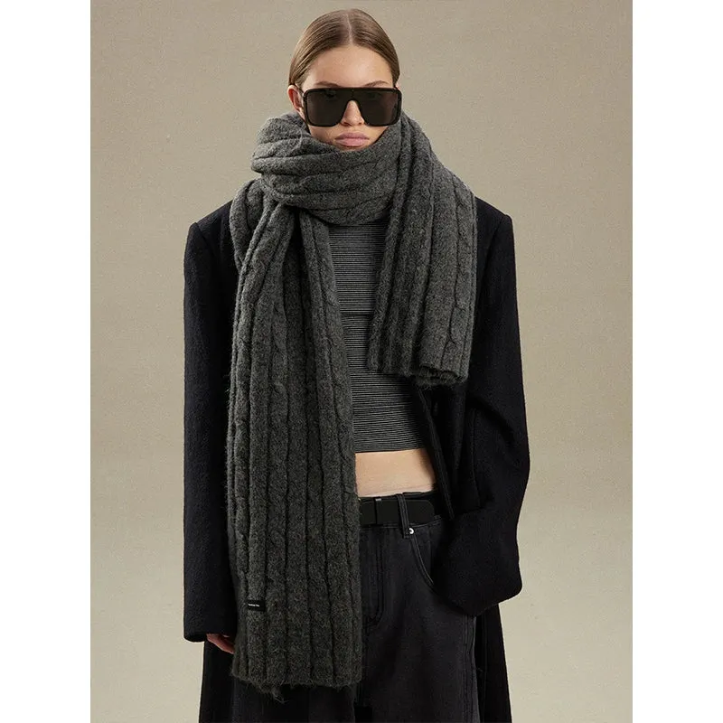Classic Textured Knit Scarf