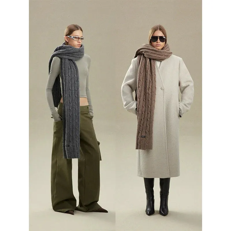 Classic Textured Knit Scarf