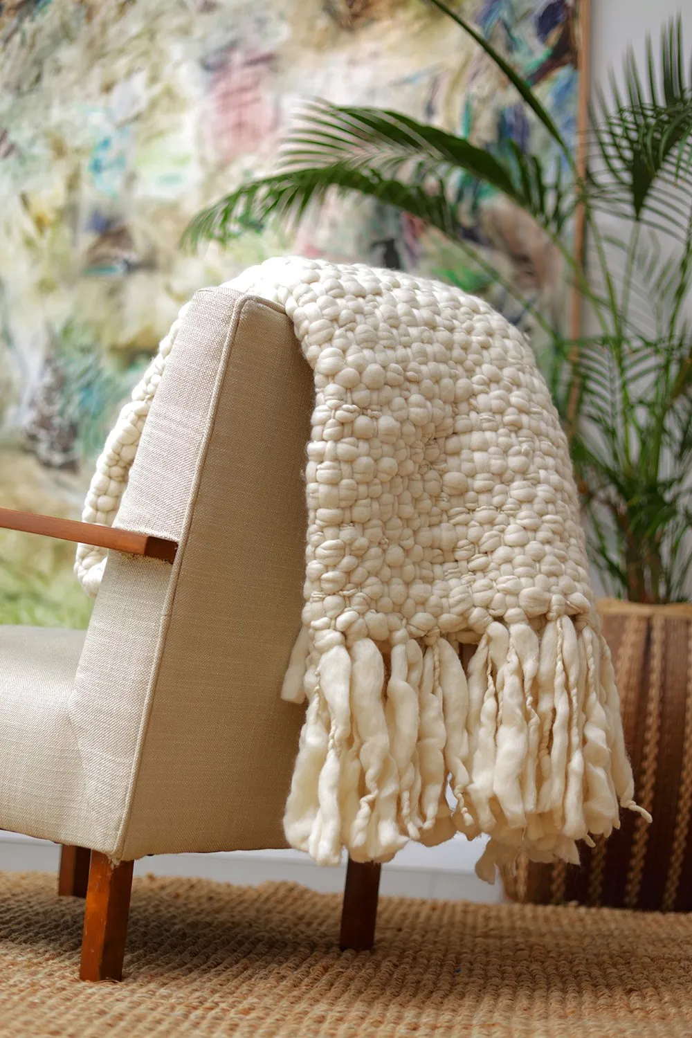 Clouds Chunky Knit Throw Blanket