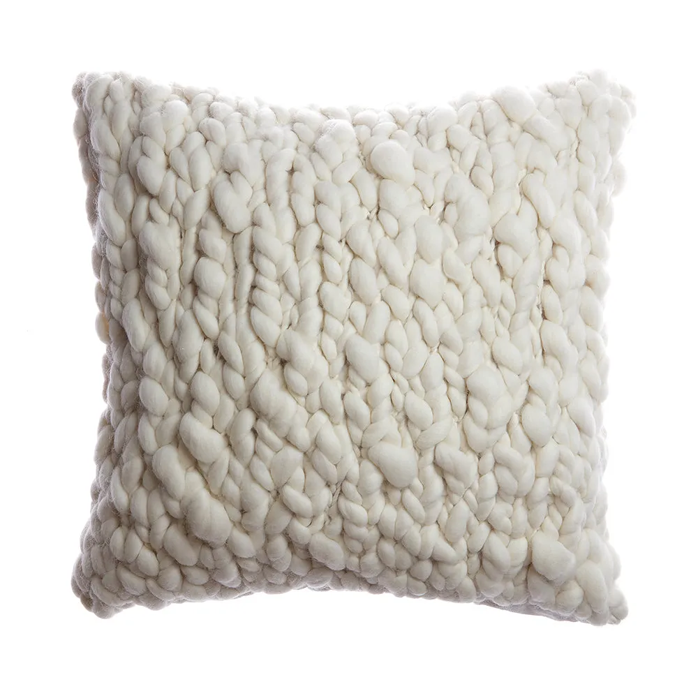 Clouds Chunky Wool Throw Pillow