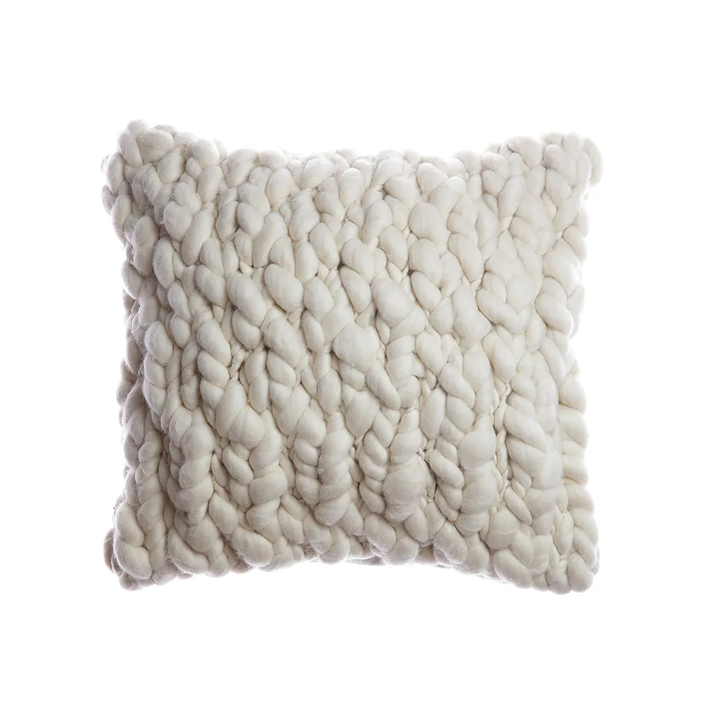 Clouds Chunky Wool Throw Pillow