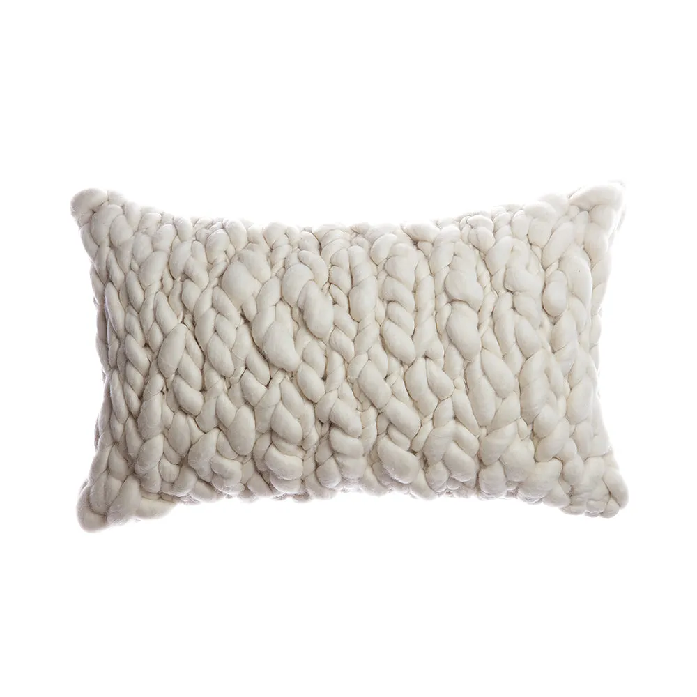 Clouds Chunky Wool Throw Pillow