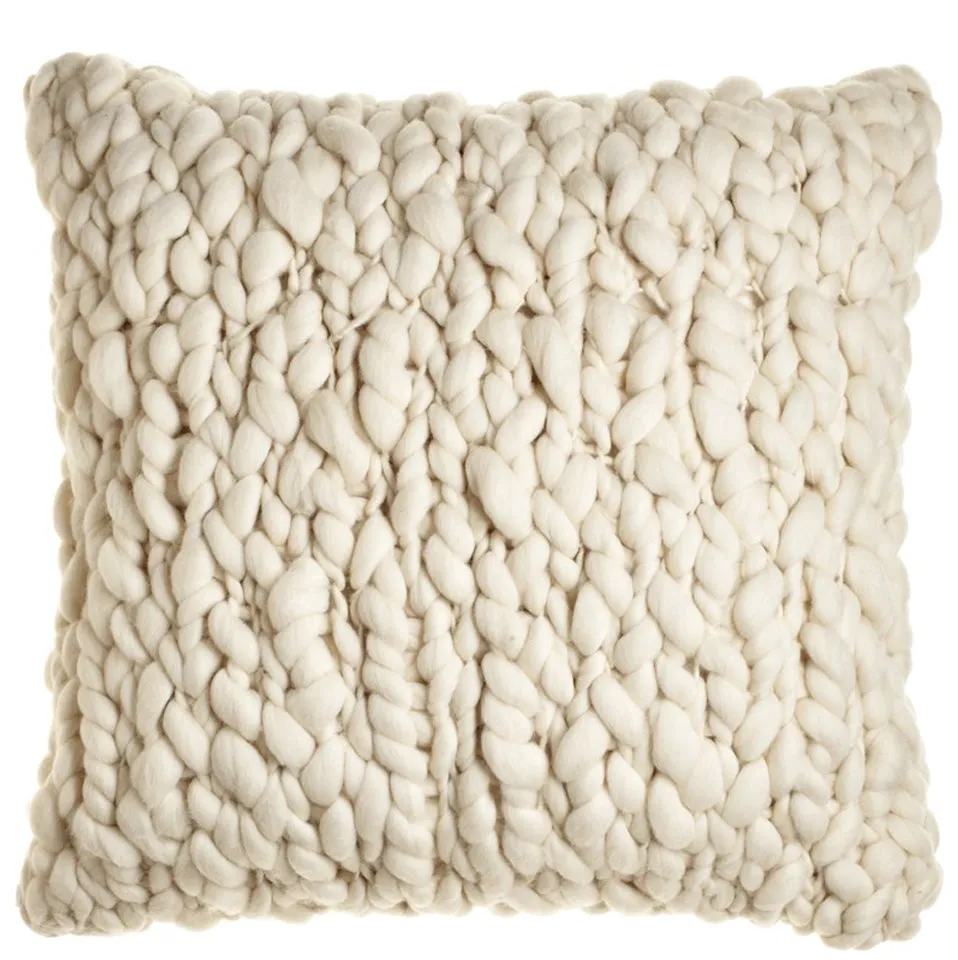 Clouds Chunky Wool Throw Pillow
