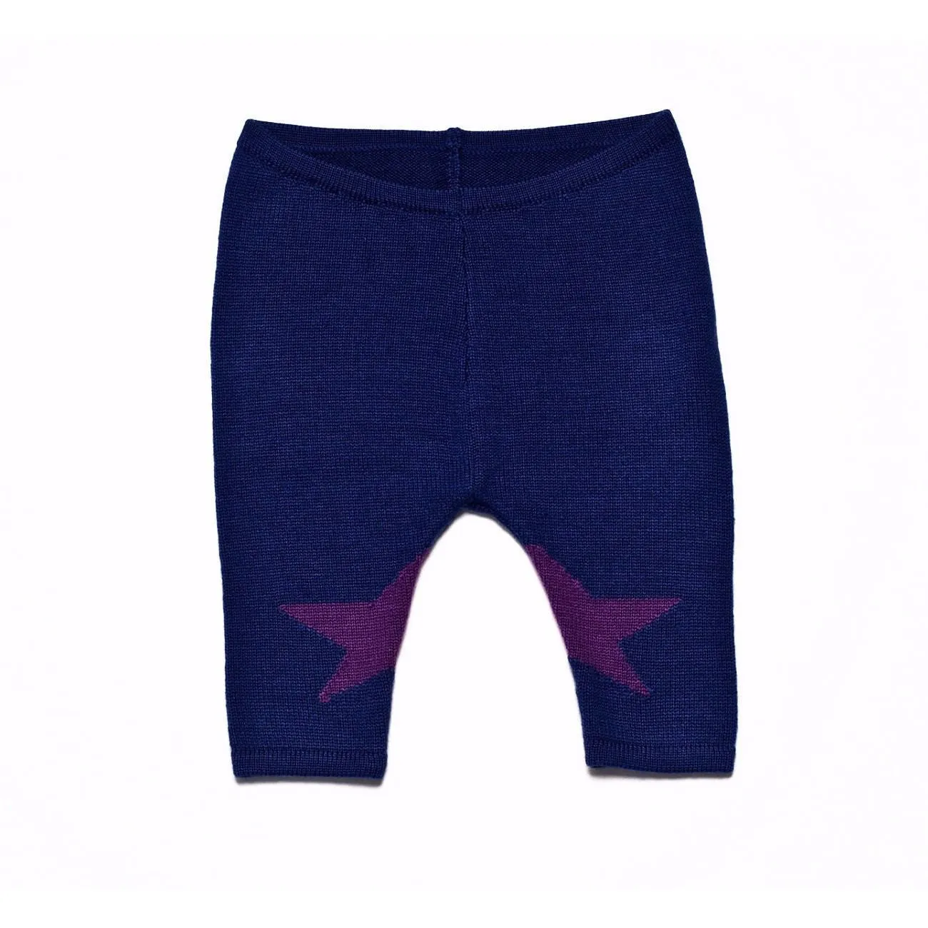 Cobalt Blue Star Knit Leggings