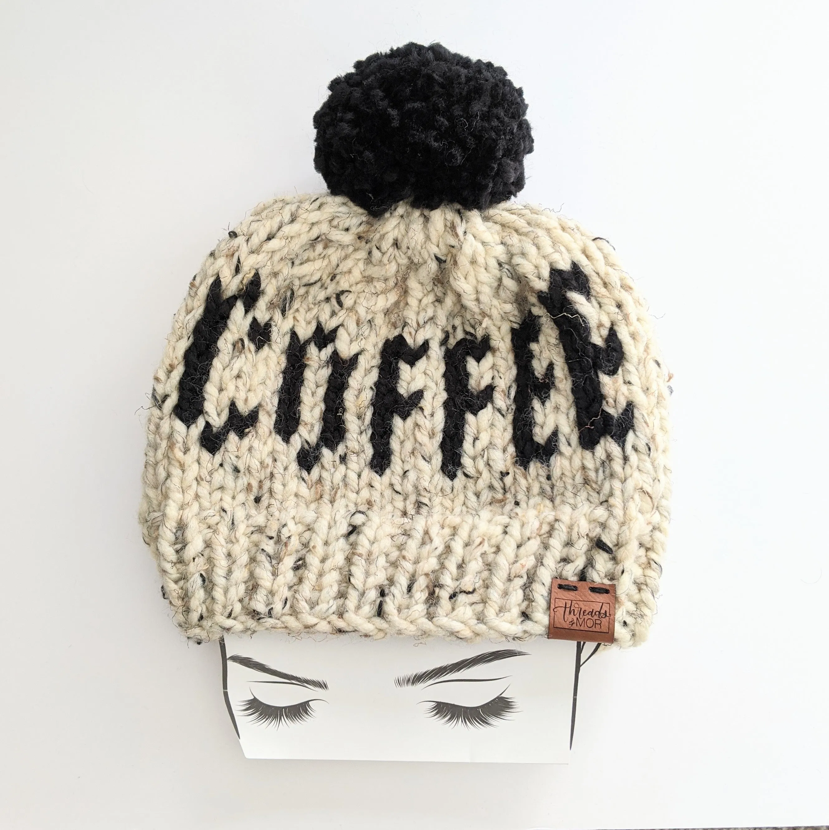 Coffee Knit Beanie Hat