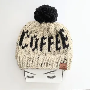 Coffee Knit Beanie Hat