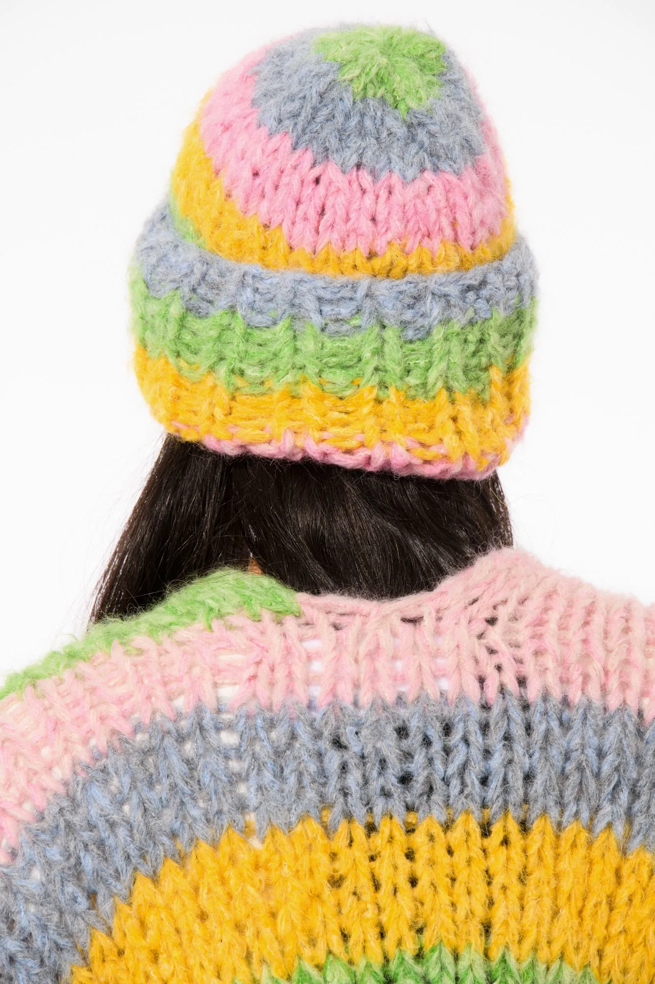 Colourful Fluffy Knit Beanie