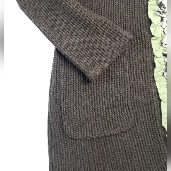 COPY - Like New Anthropologie Field Flower Wool Blend Cheshire Knit Sweater Coat