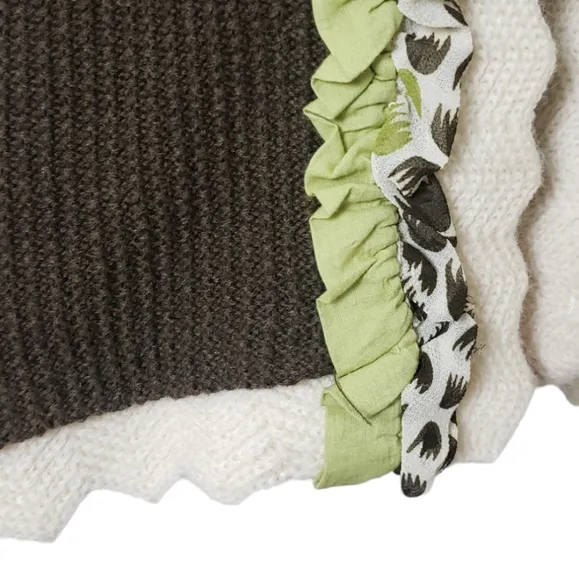 COPY - Like New Anthropologie Field Flower Wool Blend Cheshire Knit Sweater Coat