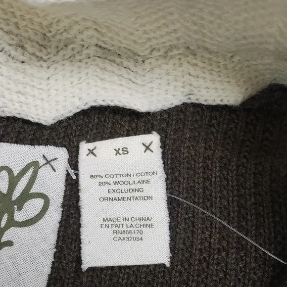 COPY - Like New Anthropologie Field Flower Wool Blend Cheshire Knit Sweater Coat