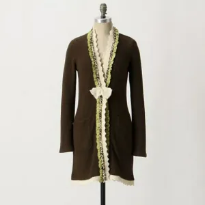 COPY - Like New Anthropologie Field Flower Wool Blend Cheshire Knit Sweater Coat