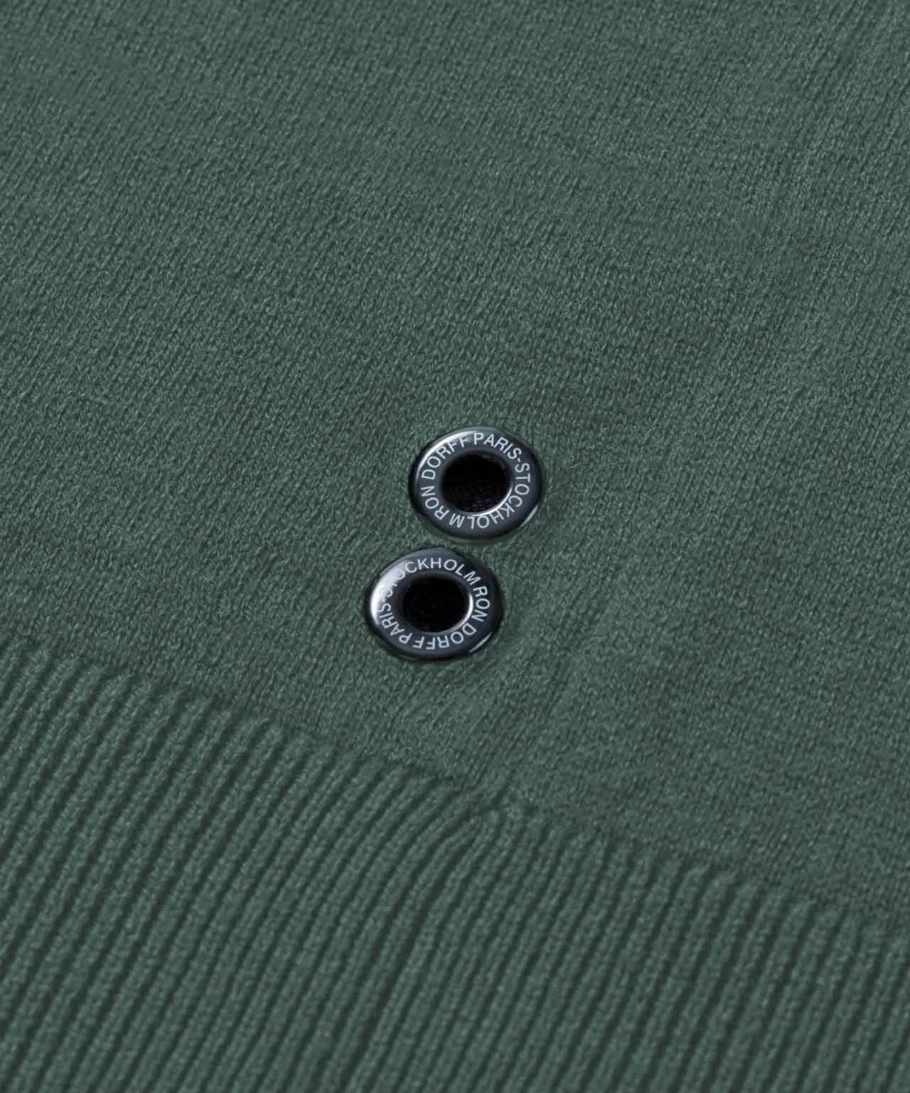 Cotton Cashmere Sweater w. Double Lines: Silver Pine