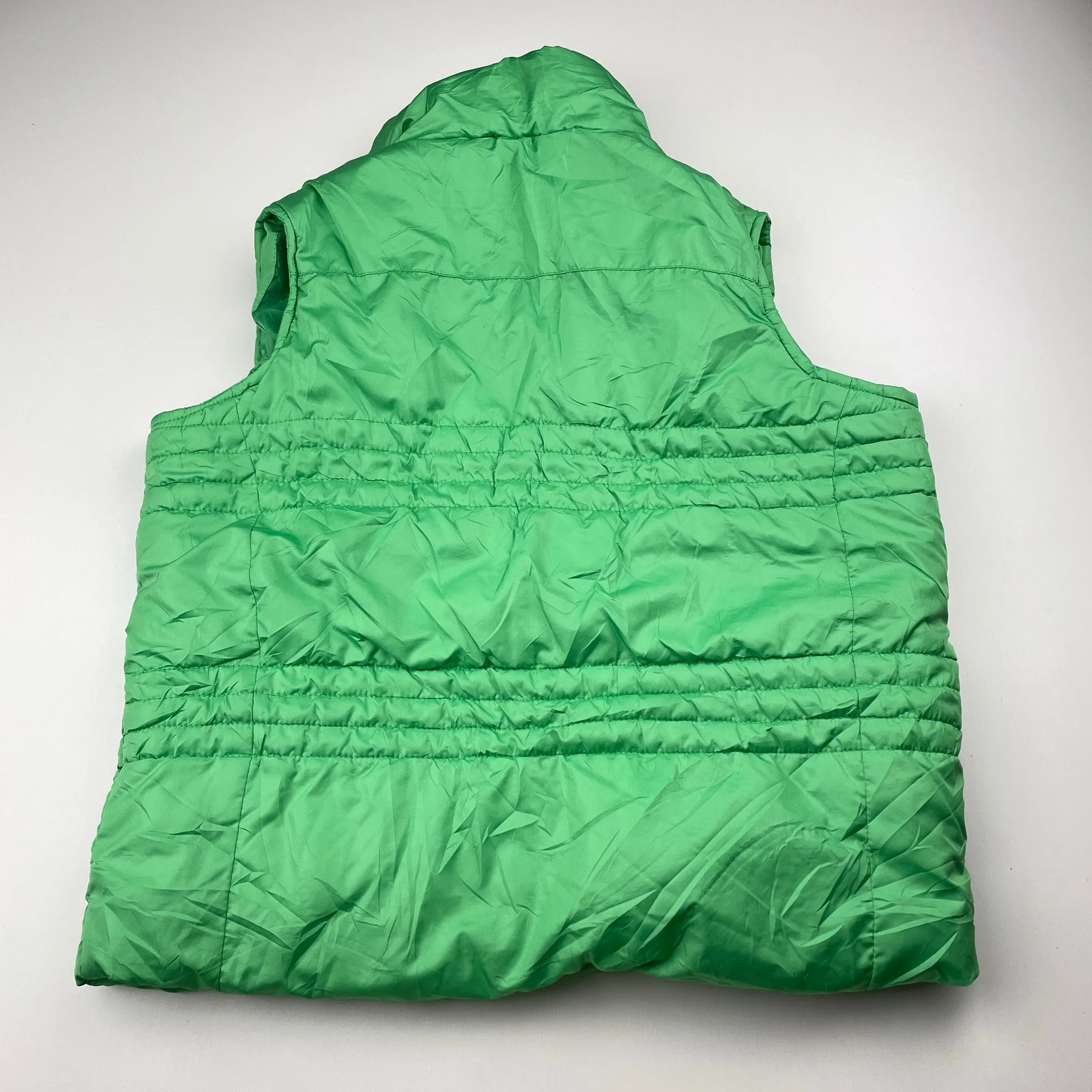 Cotton On green puffer vest / sleeveless jacket, size 6, Pre-loved