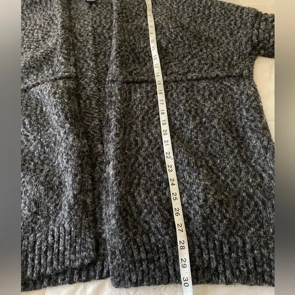 Crea Concept Chunky Knit Oversize Open Front Cardigan Wool Alpaca Blend Coat