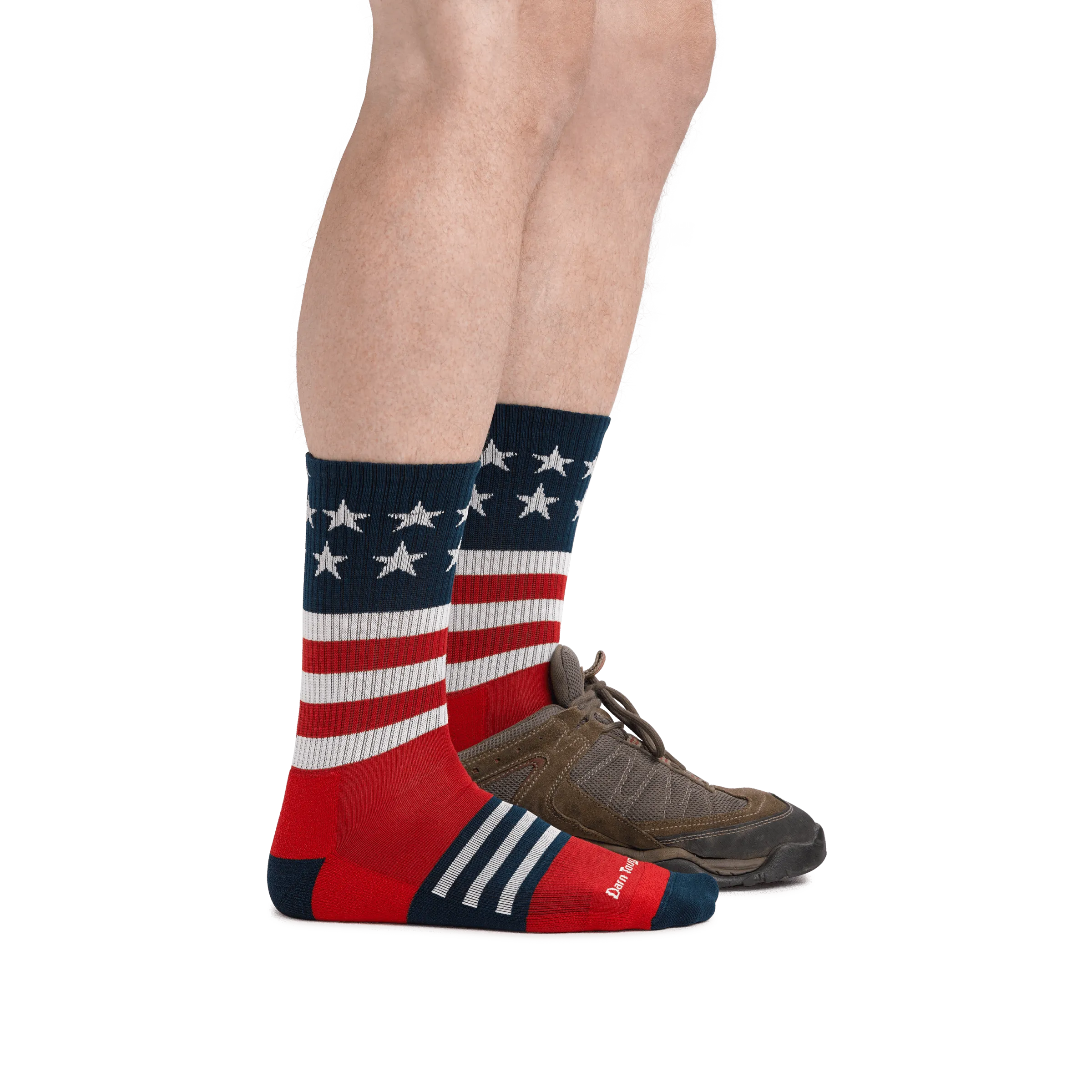 Darn Tough Mens Captain Stripe Micro Crew Lightweight Hiking Socks