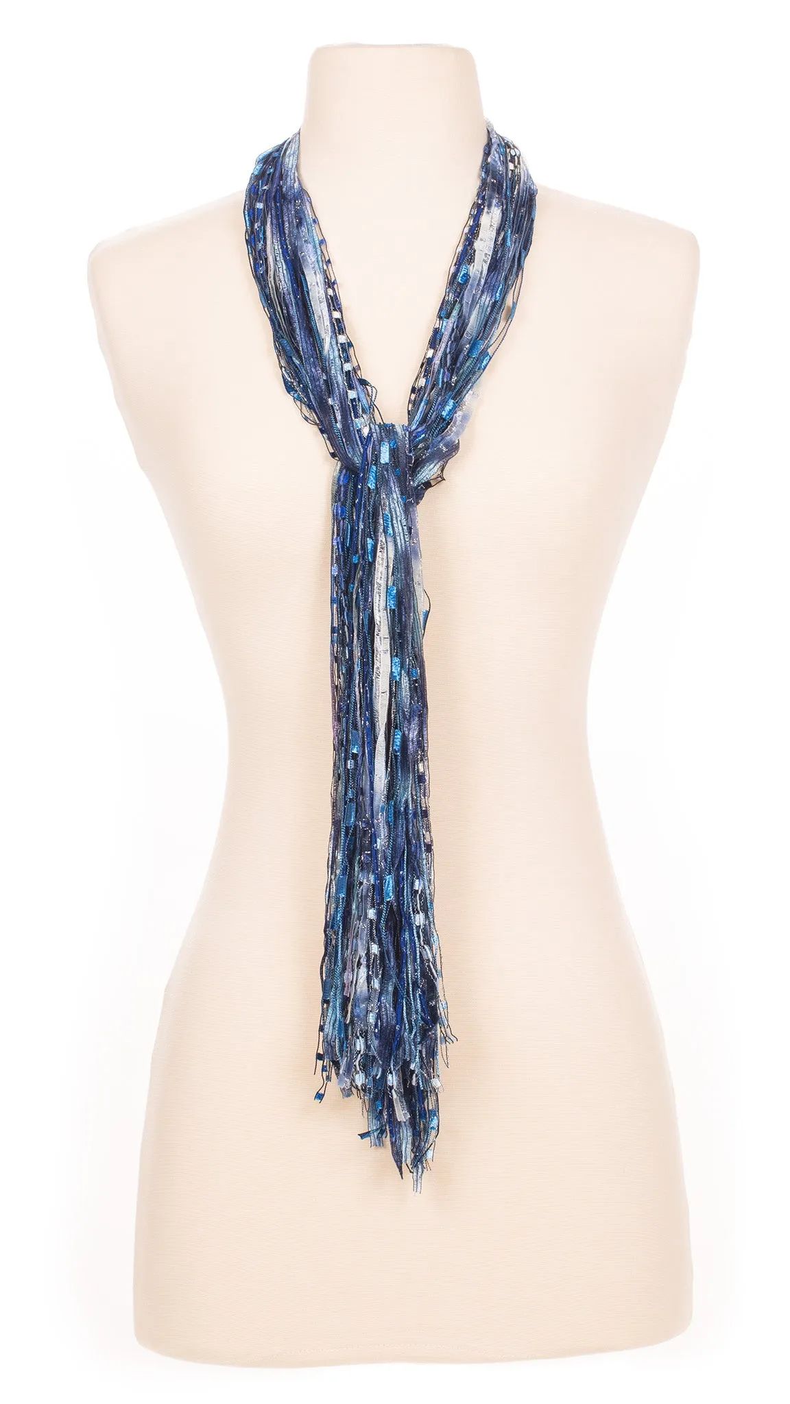 Denim Blues String Scarf