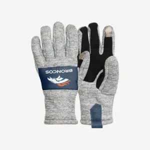 Denver Broncos Heather Grey Insulated Gloves
