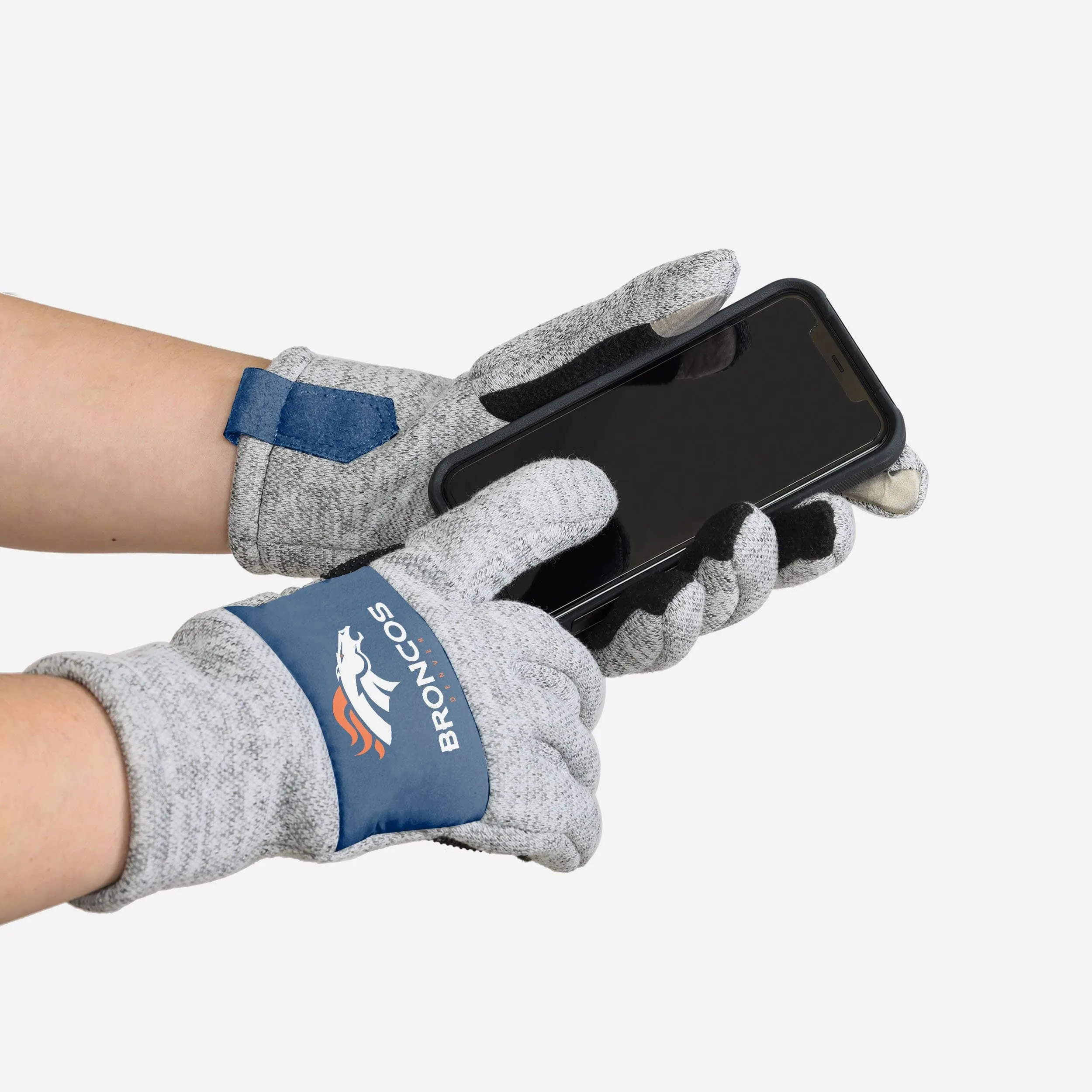 Denver Broncos Heather Grey Insulated Gloves