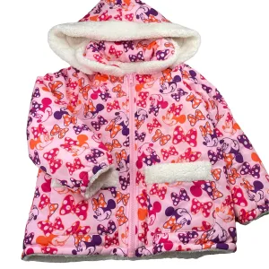 Disney Minnie Mouse reversible puffer / fleece jacket, size 6, Pre-loved