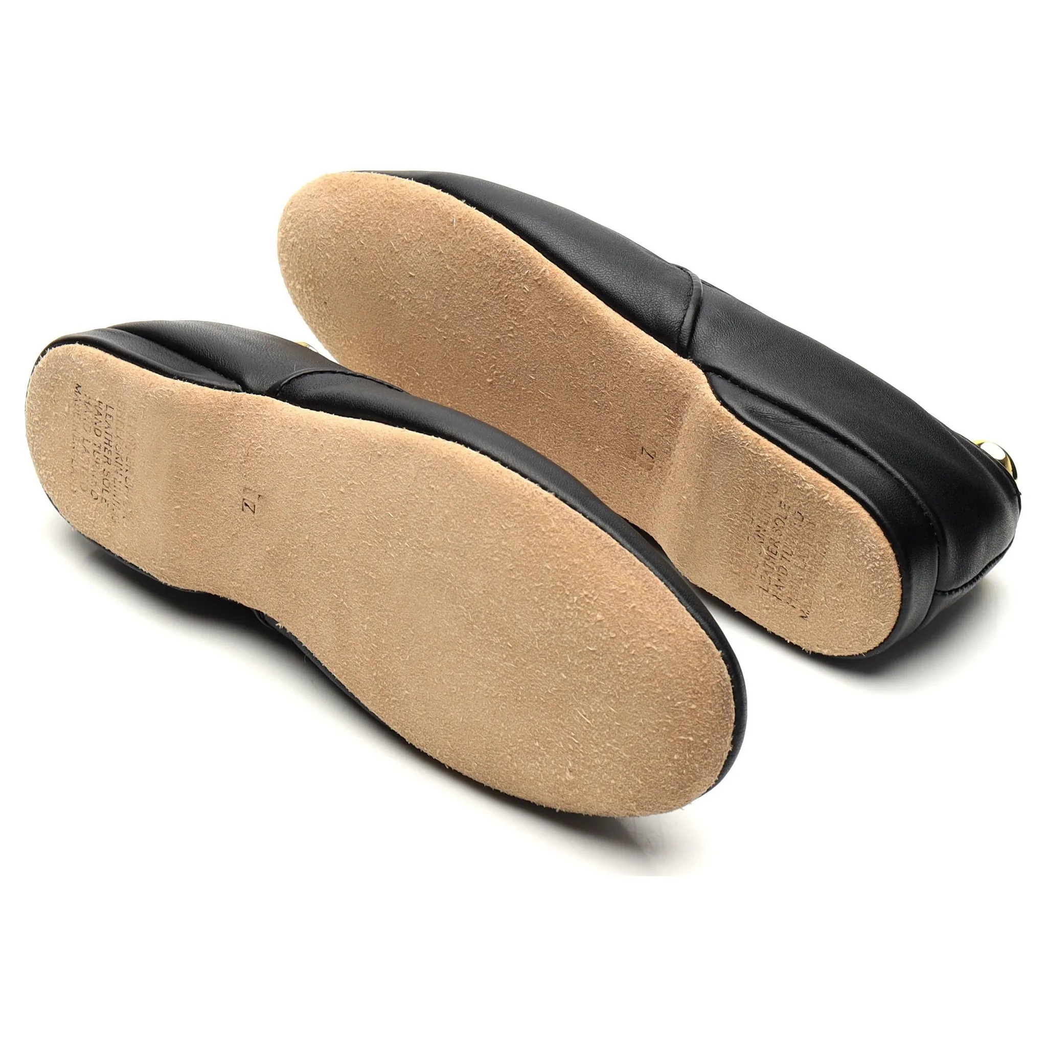 'Duke' Black Leather Slippers UK 7