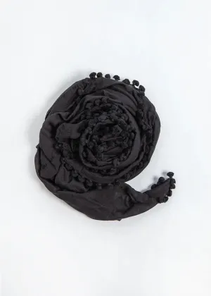DUPATTA PLAIN SHAWL - BLACK