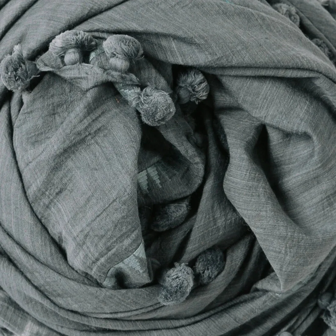 DUPATTA PLAIN SHAWL - CHARCOAL