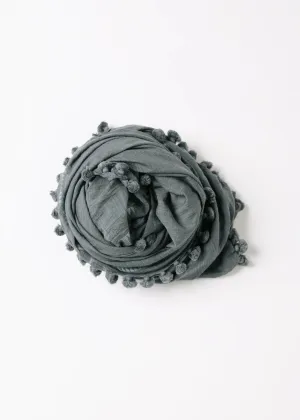 DUPATTA PLAIN SHAWL - CHARCOAL