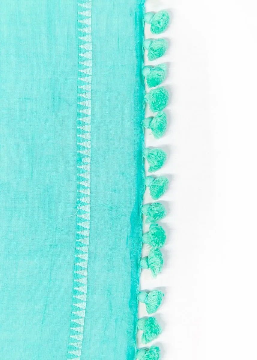 Dupatta Plain Shawl, Lagoon
