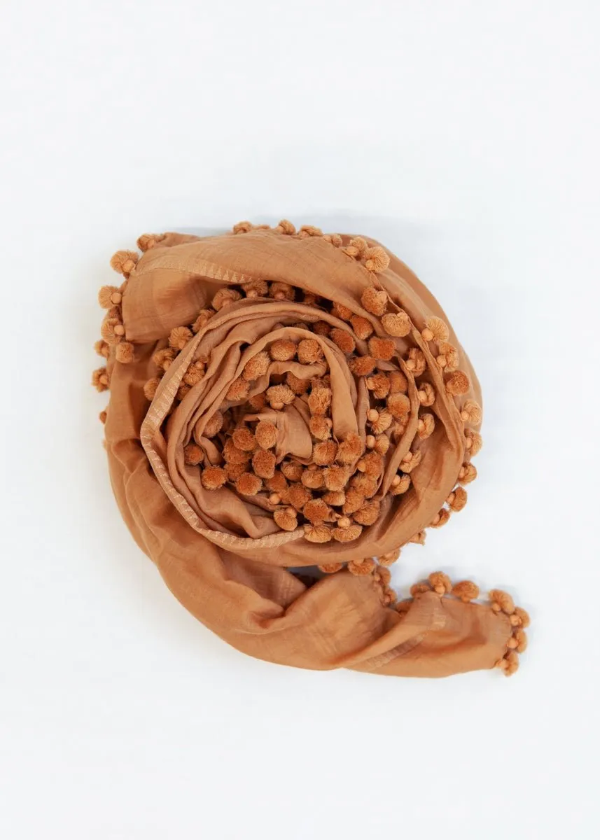 Dupatta Plain Shawl, Toffee
